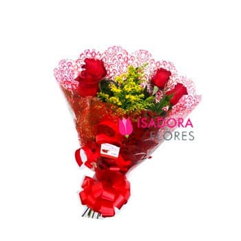 Buquê com 4 Rosas