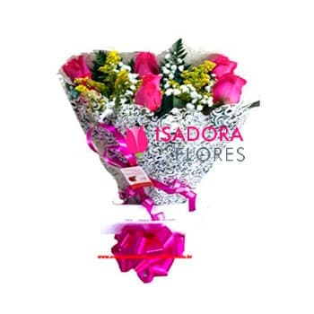 Buquê com Rosas cor de rosa