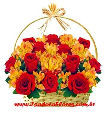 Cesta astro e rosas