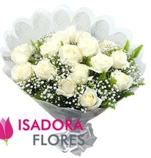 Buquê com Rosas Brancas