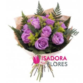 Buquê Somente Você ♥ com 12 Rosas Lílas