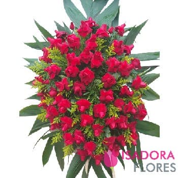 Eternas Saudades Coroa de Flores Rosas Vermelhas