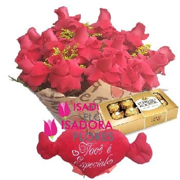 Kit com Coração e Ferrero