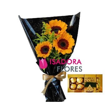 Trio Girassol com Ferrero