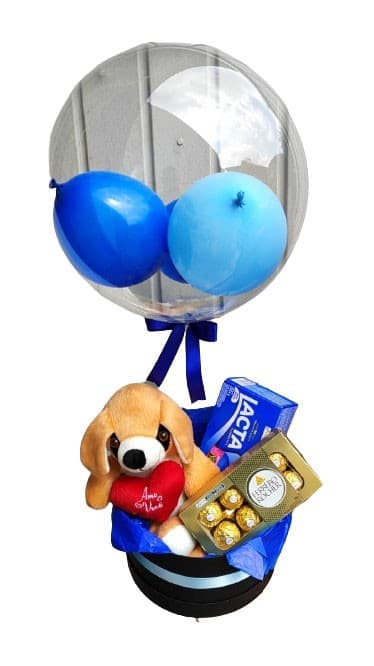 Box com chocolate e ursinho