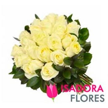 Buquê rosas brancas