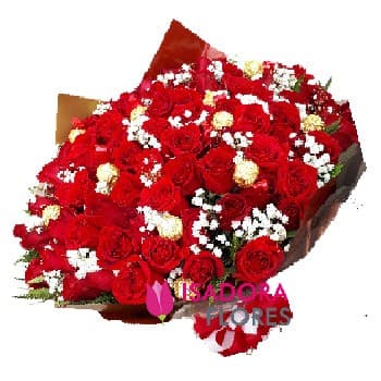 Mega Buquê com 100 rosas vermelhas