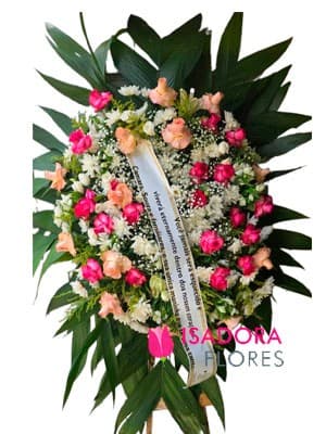 Coroa de Flores cor de rosa