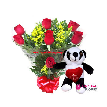Buquê + Ursinho Panda