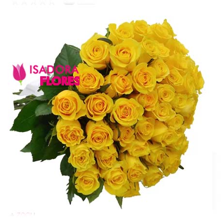 Buquê 50 rosas amarelas