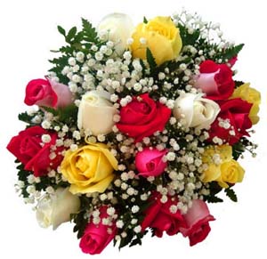 Buquê com Rosas Coloridas