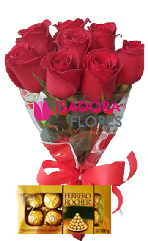 Ramalhete com rosas e Ferrero