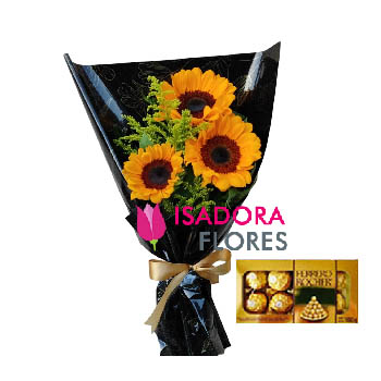 Trio Girassol com Ferrero