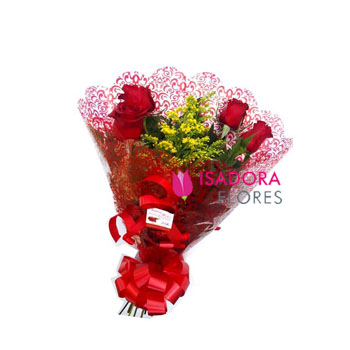 Buquê com 4 Rosas
